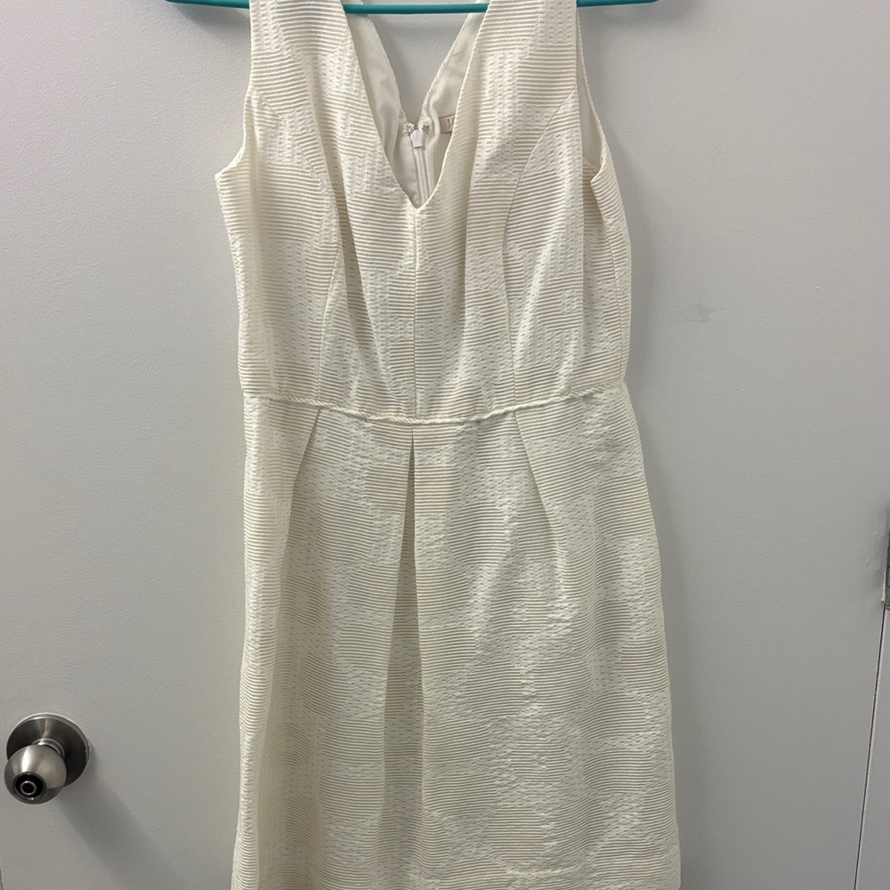 J. Crew Ivory Backless Dress